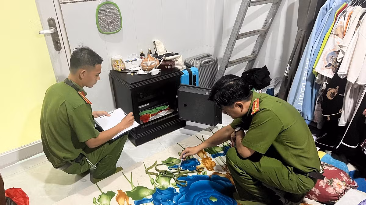 Hiện trường giả mà bà D.T.Đ tạo ra.