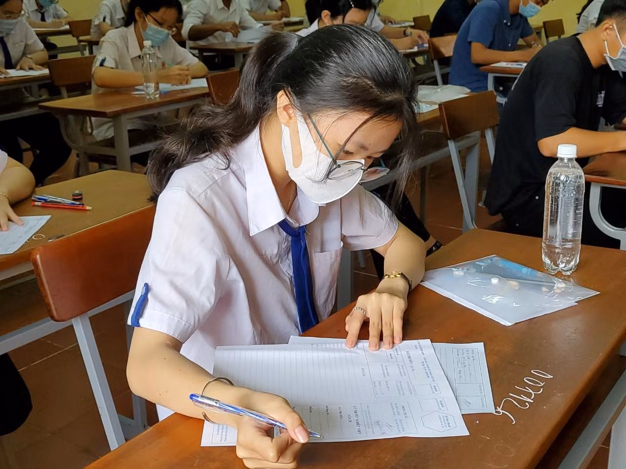 Trong ngày thi đầu tiên, Cần Thơ có 5 thí sinh dự thi phòng thi dự phòng - Ảnh: Kim Hà.