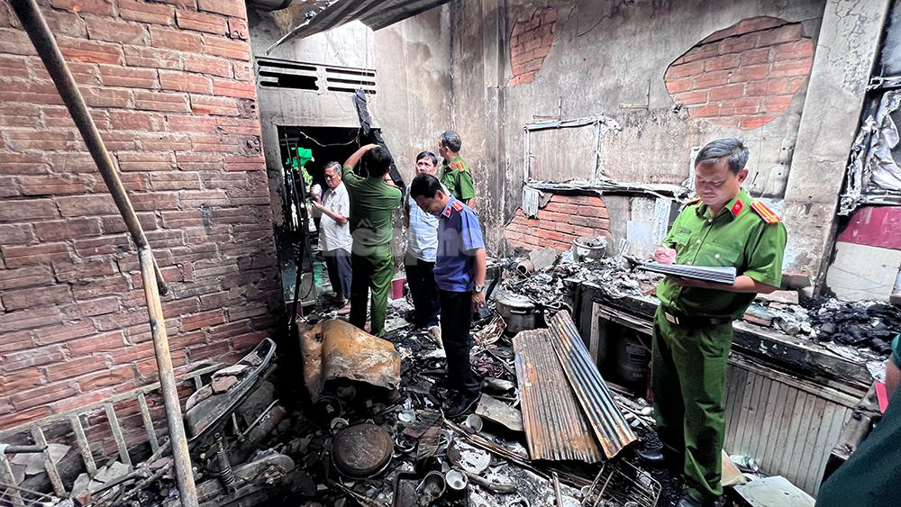Hiện trường vụ hoả hoạn. Hiện trường vụ hoả hoạn.