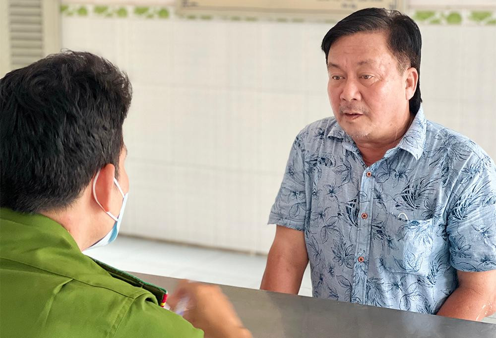 Đối tượng Phước tại cơ quan công an.