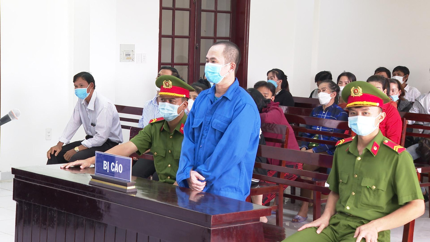 Bị cáo Đầy tại phiên toà.