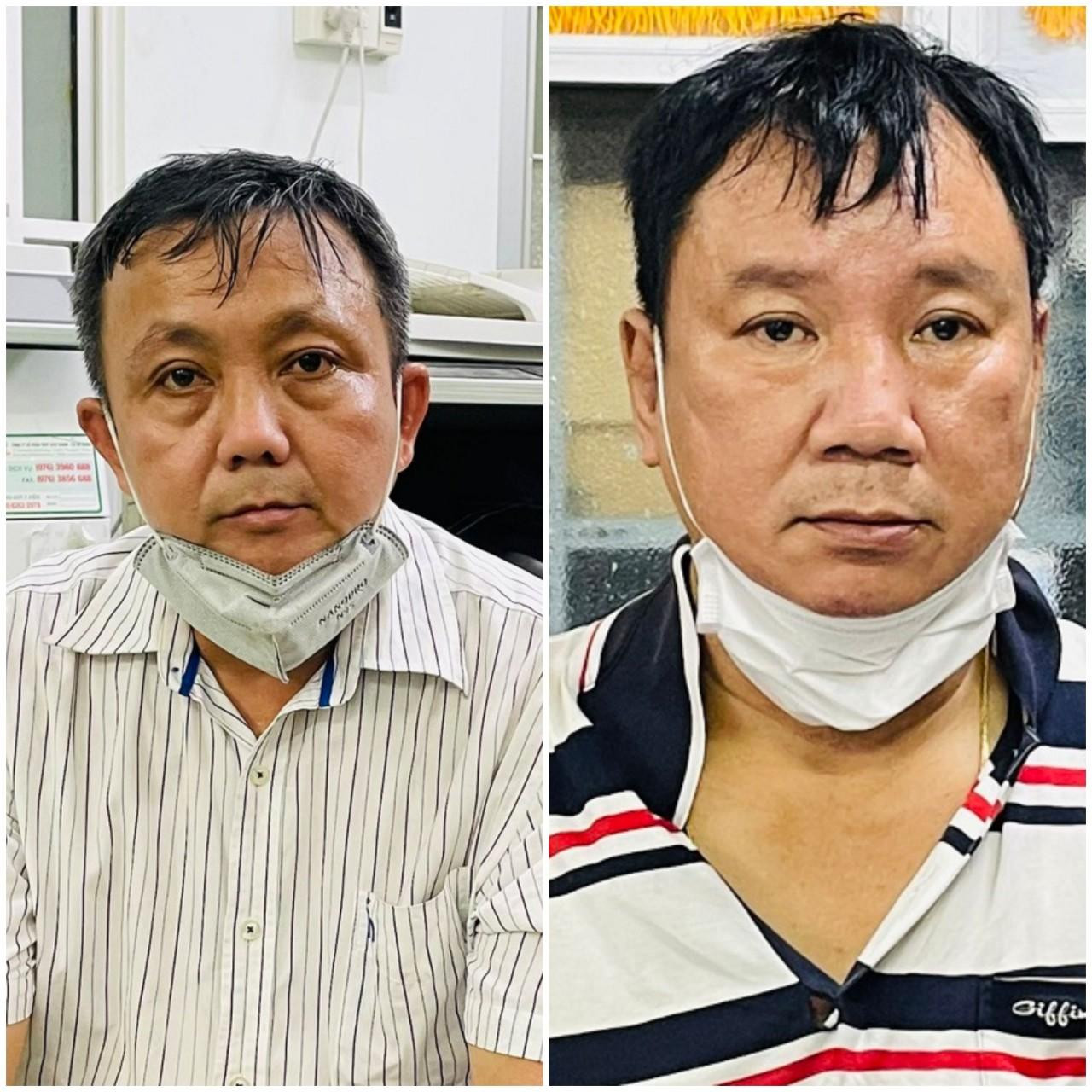 Đối tượng Cường (bên trái) và Bình. Đối tượng Cường (bên trái) và Bình.