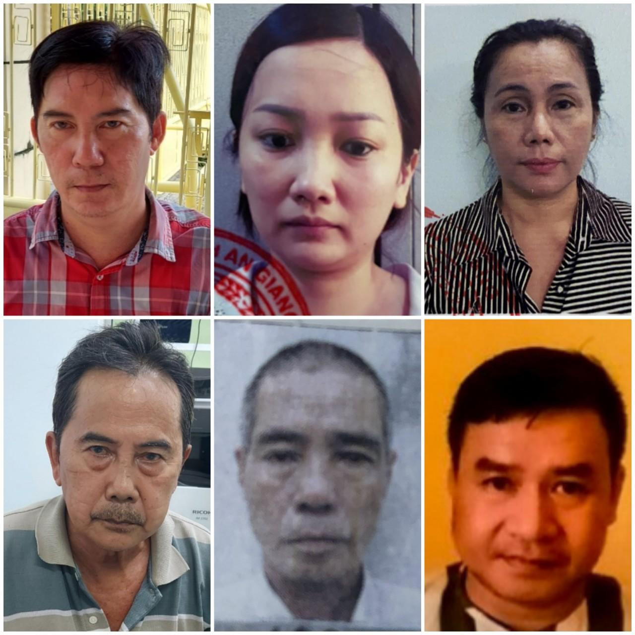 Một số bị can trong đường dây đánh bạc Một số bị can trong đường dây đánh bạc