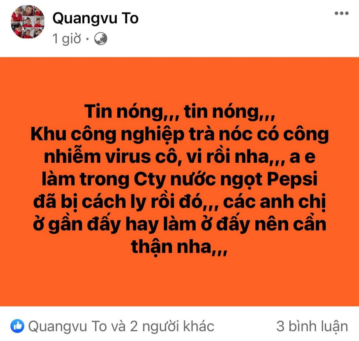 Thông tin do các đối tượng đăng tải gây hoang mang dư luận.