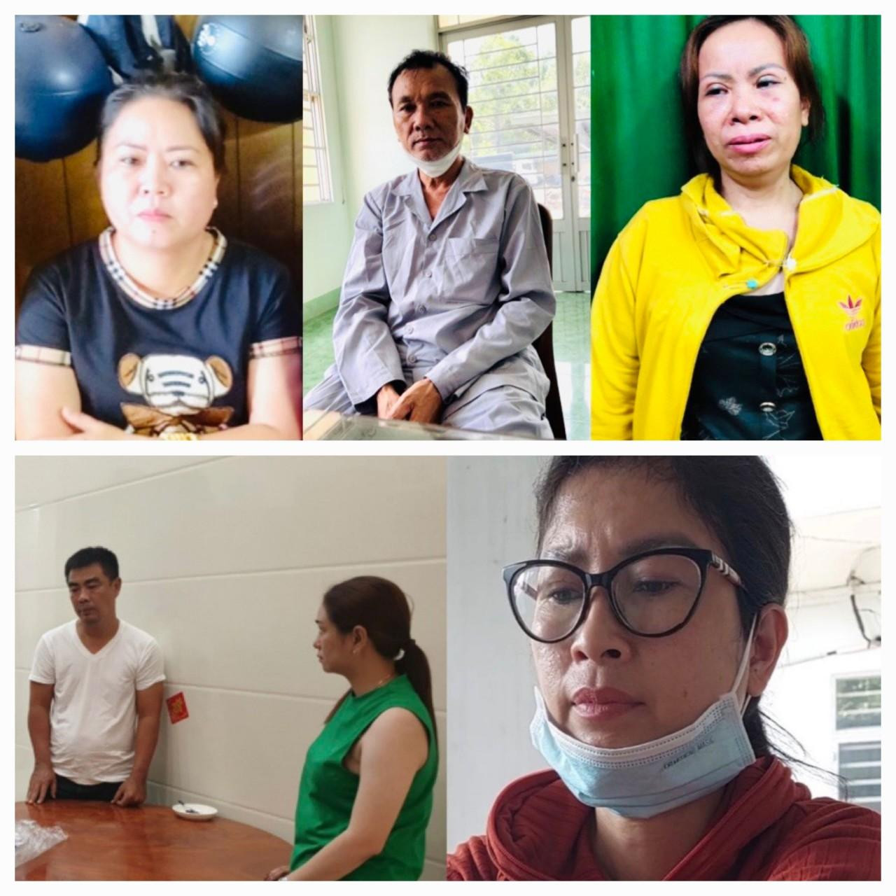 Các đối tượng cầm đầu trong 4 nhóm của đường dây. Các đối tượng cầm đầu trong 4 nhóm của đường dây.