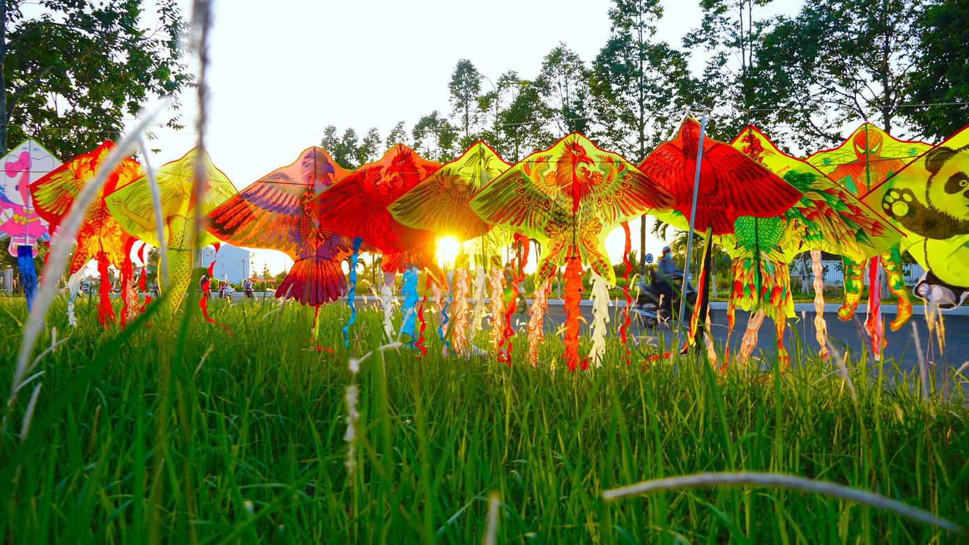 Những cánh diều màu sắc rực rỡ. Những cánh diều màu sắc rực rỡ.