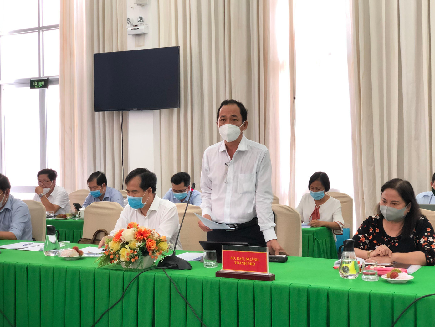 Ông Phạm Phú Trường Giang – Phó Giám đốc Sở Y tế Cần Thơ phát biểu tại cuộc họp - Ảnh: Kim Hà.