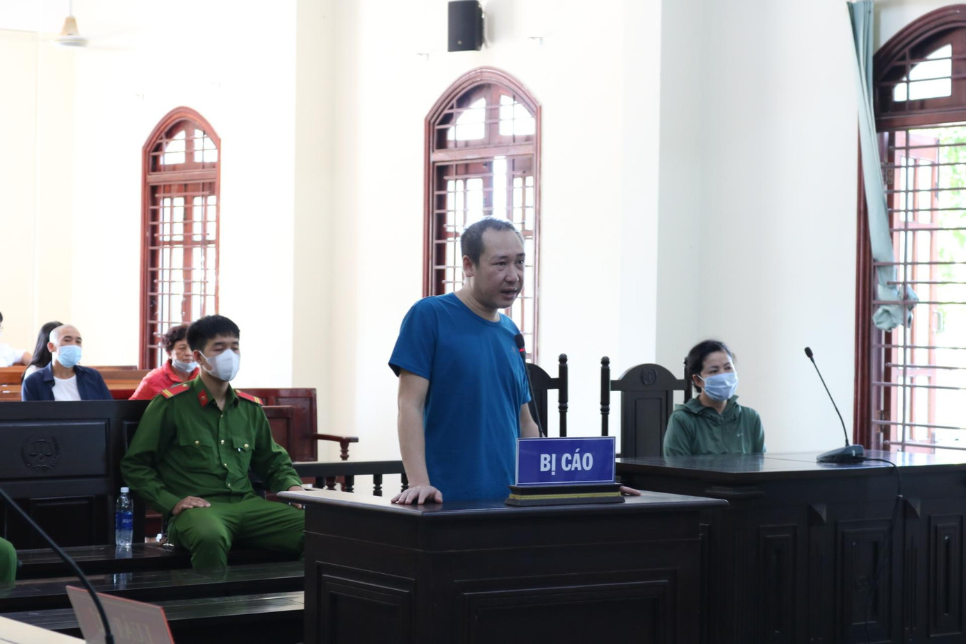 Bị cáo Minh tại phiên tòa - Ảnh: Kim Hà.