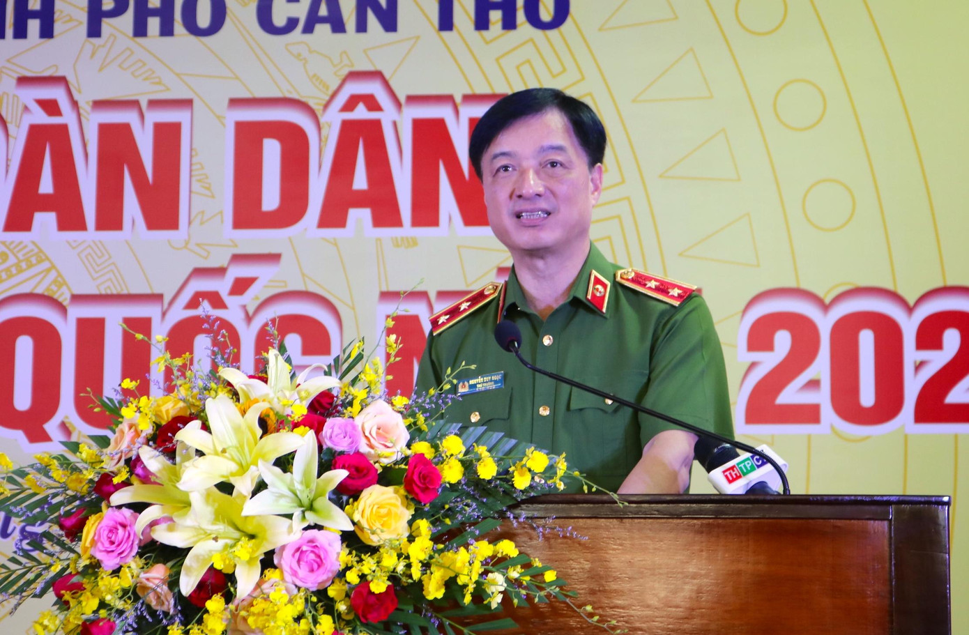 Trung tướng Nguyễn Duy Ngọc - Thứ trưởng Bộ Công an phát biểu tại ngày hội - Ảnh: Kim Hà.
