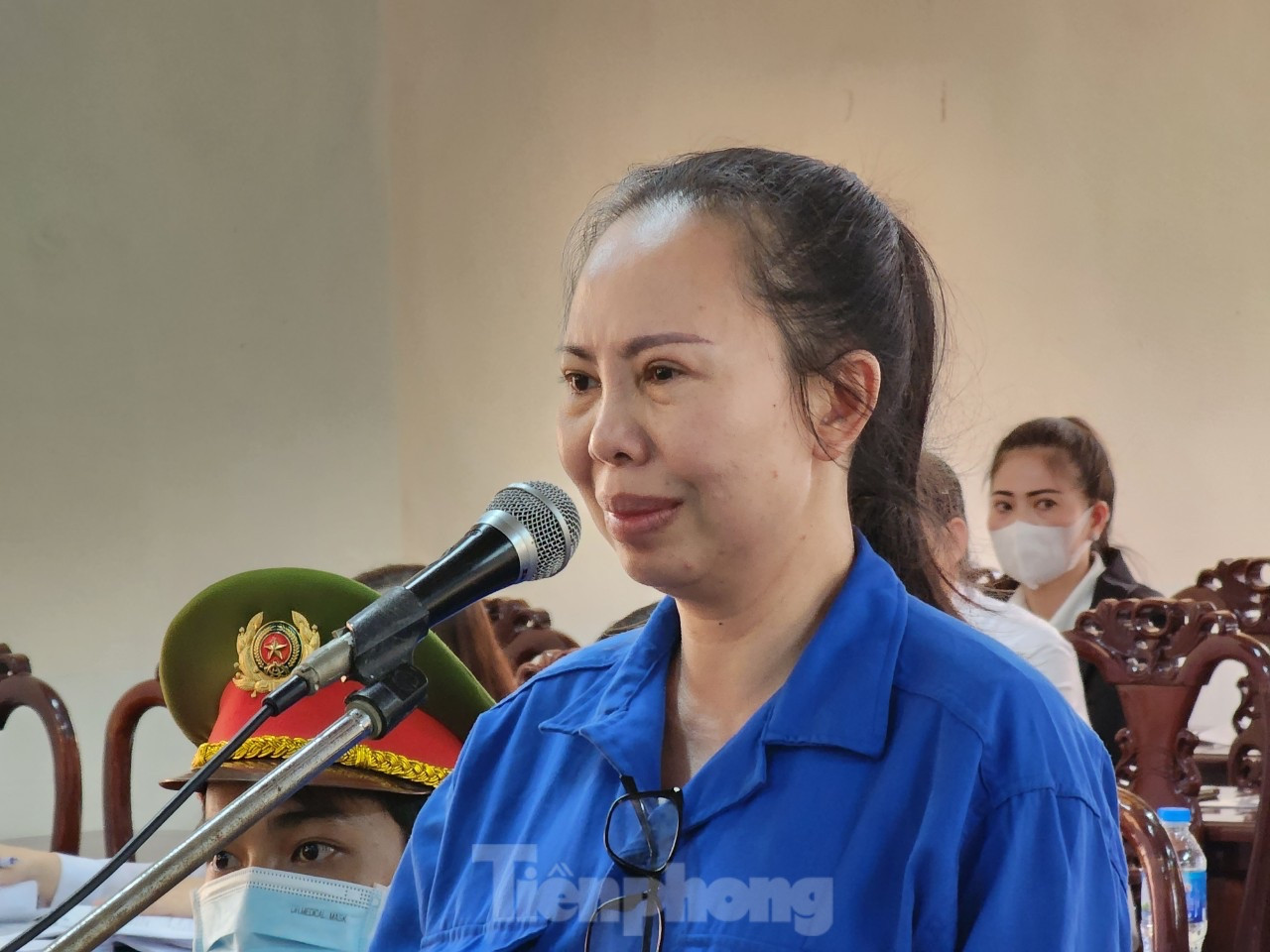 Bị cáo Trang tại phiên toà. Ảnh: Kim Hà.