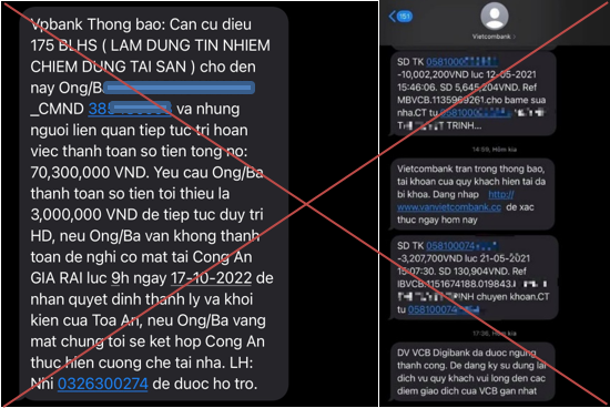 Tin nhắn chị N. nhận được - Ảnh: Công an tỉnh Đồng Tháp. Tin nhắn chị N. nhận được - Ảnh: Công an tỉnh Đồng Tháp.