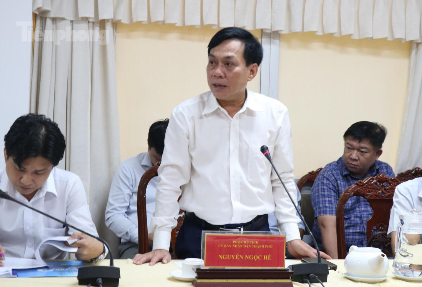 Ông Nguyễn Ngọc Hè – Phó Chủ tịch UBND TP Cần Thơ nêu những khó khăn, vướng mắc của TP Cần Thơ (ảnh: Kim Hà).