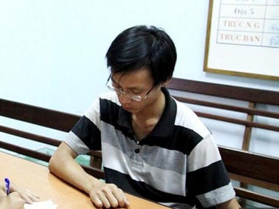 Hung thủ Phan Minh Tuấn bị bắt tại cơ quan Công an.