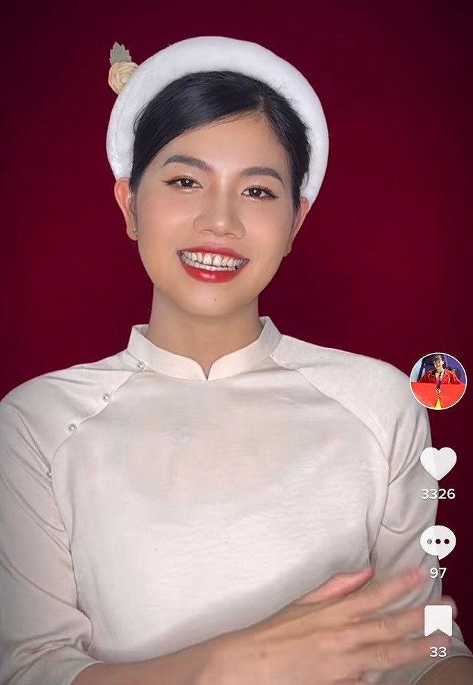 Màn biến hóa theo trend Thị Mầu của Ánh Viên thu hút nhiều sự chú ý (Ảnh: Chụp màn hình, nguồn A.V)