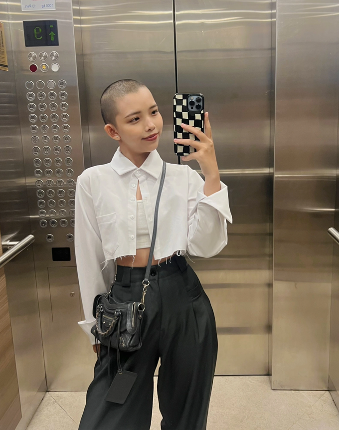 Thu Nguyên sẽ tiếp tục nuôi tóc để hiến. (Ảnh: T. N).