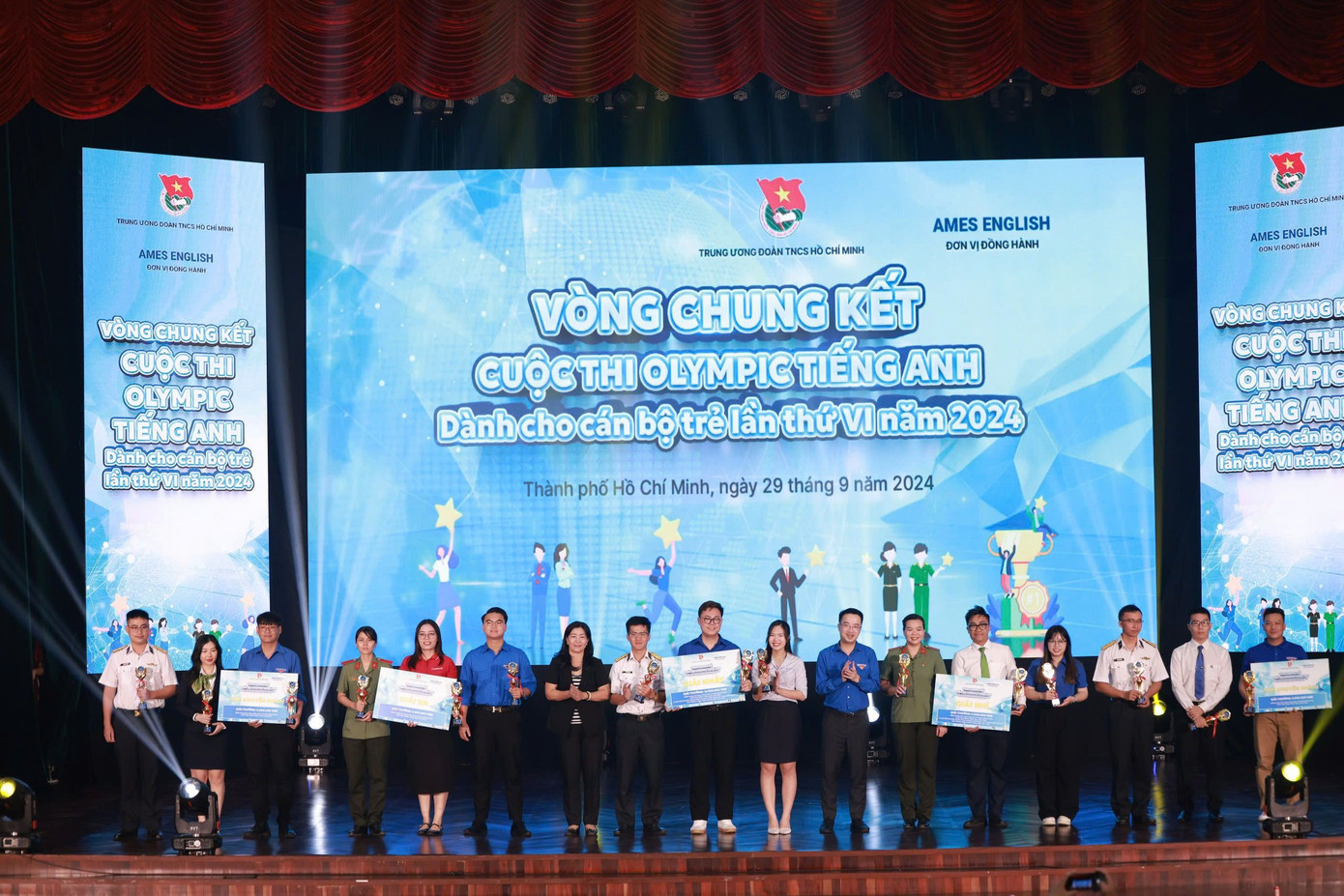 Trong ảnh, là chung kết Cuộc thi Olympic tiếng Anh dành cho cán bộ trẻ lần thứ VI năm 2024.