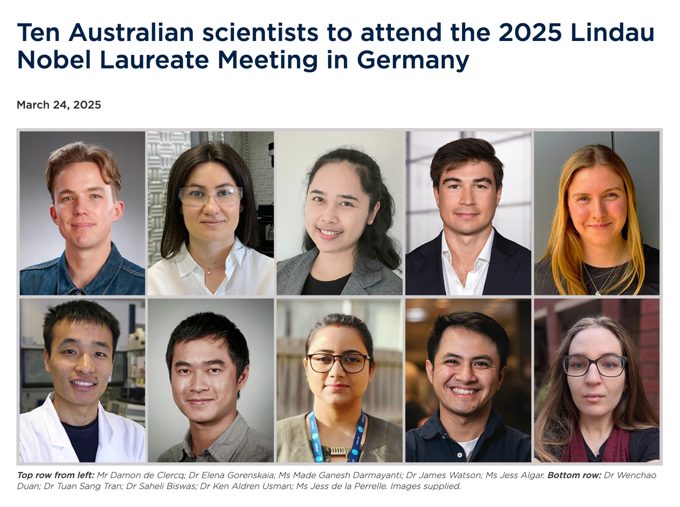 Vừa qua, TS Sang là người Việt duy nhất tại Úc được nhận tài trợ toàn phần của Viện Hàn lâm Khoa học Úc (AAS) để tham dự Hội nghị những người đoạt giải Nobel Lindau năm 2025.