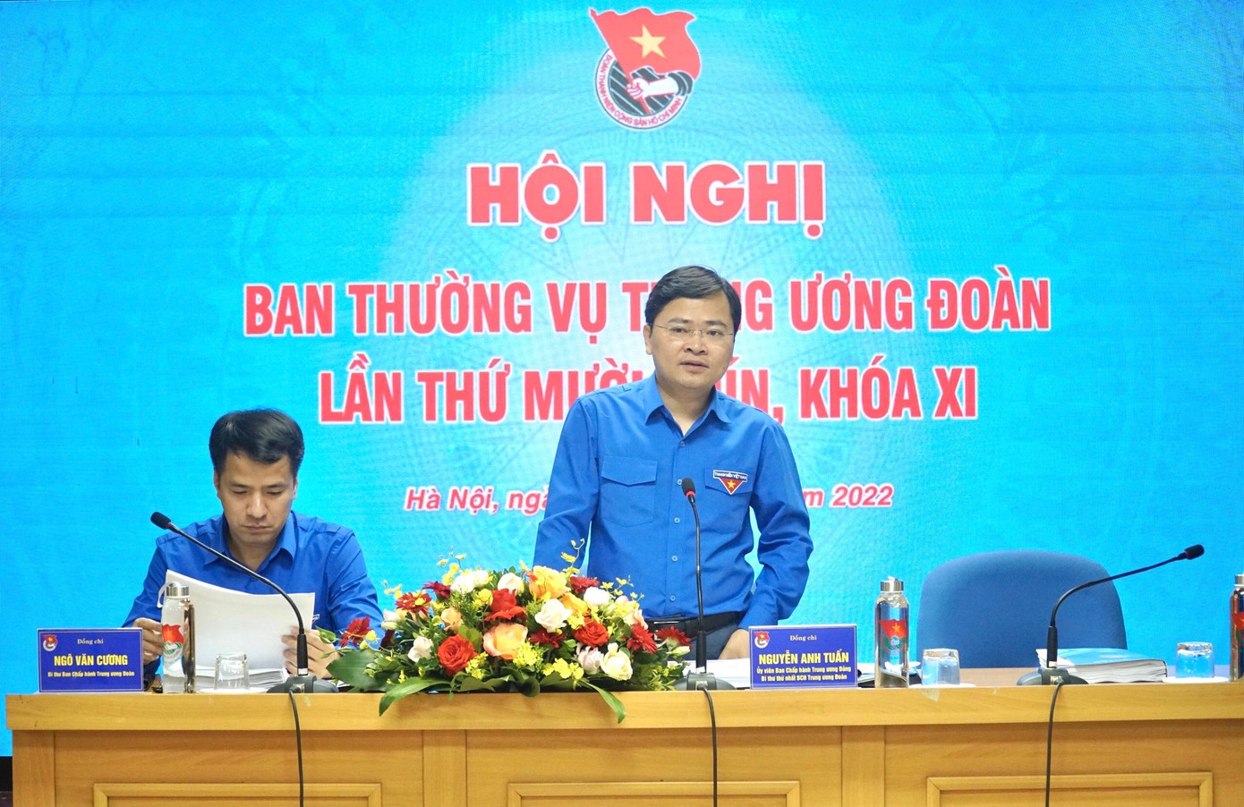 Bí thư thứ nhất T.Ư Đoàn Nguyễn Anh Tuấn phát biểu khai mạc hội nghị. Bí thư thứ nhất T.Ư Đoàn Nguyễn Anh Tuấn phát biểu khai mạc hội nghị.