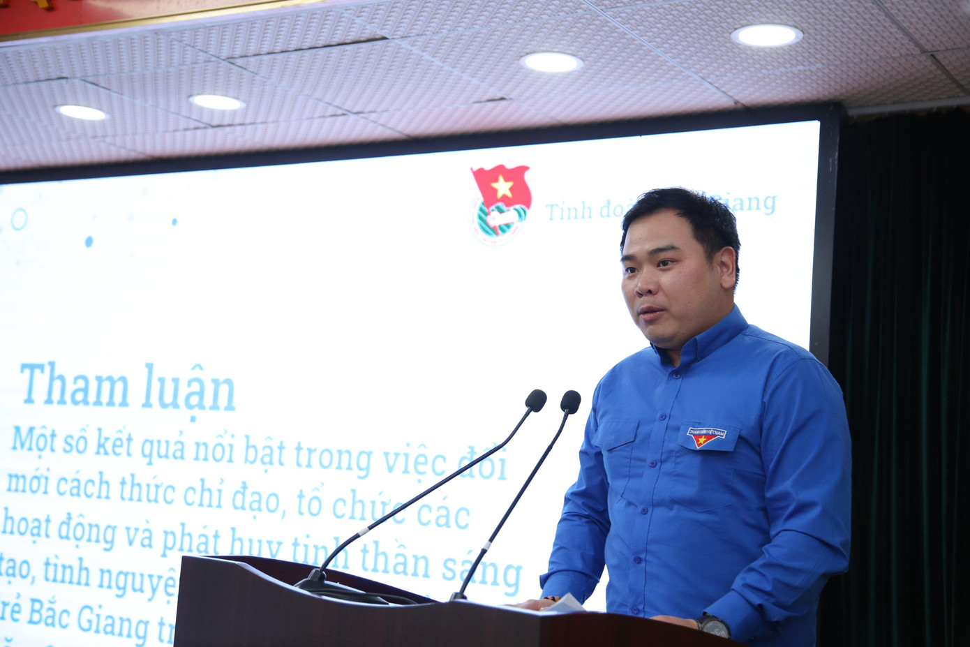 Anh Nguyễn Xuân Hiếu, Phó Bí thư Tỉnh Đoàn Bắc Giang chia sẻ cách làm sáng tạo tại hội nghị tổng kết TTN 2022 Anh Nguyễn Xuân Hiếu, Phó Bí thư Tỉnh Đoàn Bắc Giang chia sẻ cách làm sáng tạo tại hội nghị tổng kết TTN 2022