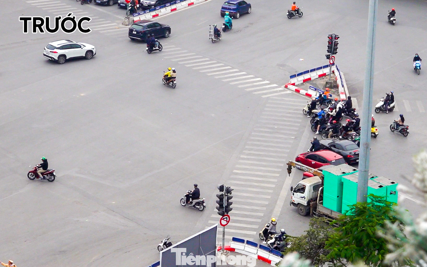 So với trước đây, hiện tại, người đi đã có thể sang đường mà không cần lo lắng bị xe đụng phải.