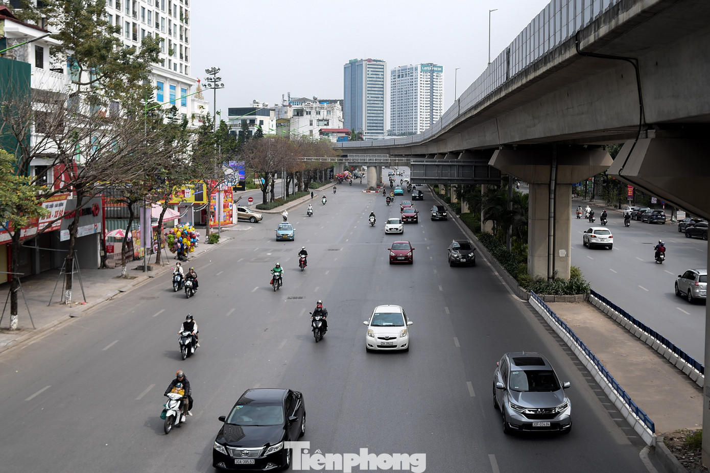 Đường Nguyễn Trãi thông thoáng cả hai chiều. Đường Nguyễn Trãi thông thoáng cả hai chiều.