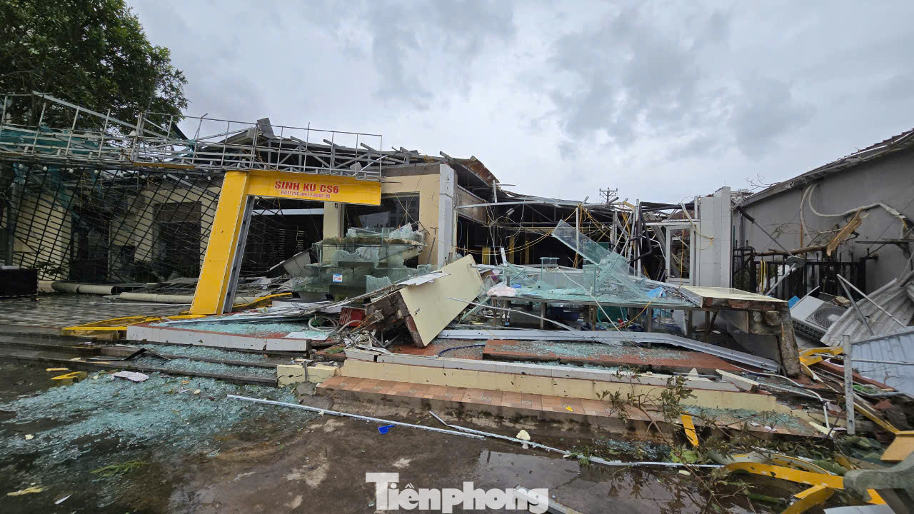 Nhiều nhà hàng, tiệm cà phê, cửa hàng tạp hóa đổ sập, "Cảnh tượng hoang tàn quá, chưa ai dám từng nghĩ tới, thiệt hại với chúng tôi quá nặng nề", một chủ doanh nghiệp ở Hạ Long than thở.