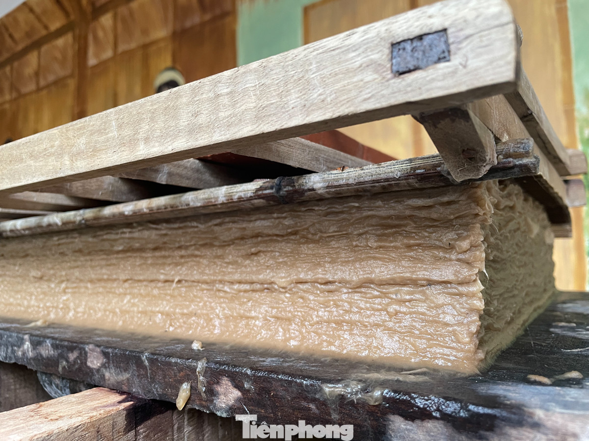 Các khách tham quan khi đến cũng có cơ hội để trải nghiệm thử làm giấy Dó.