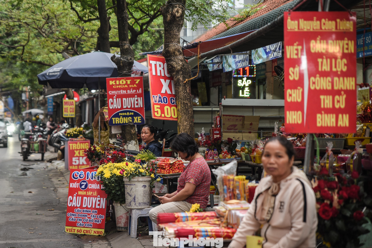 Hàng cây xanh đối diện chùa Hà (quận Cầu Giấy).