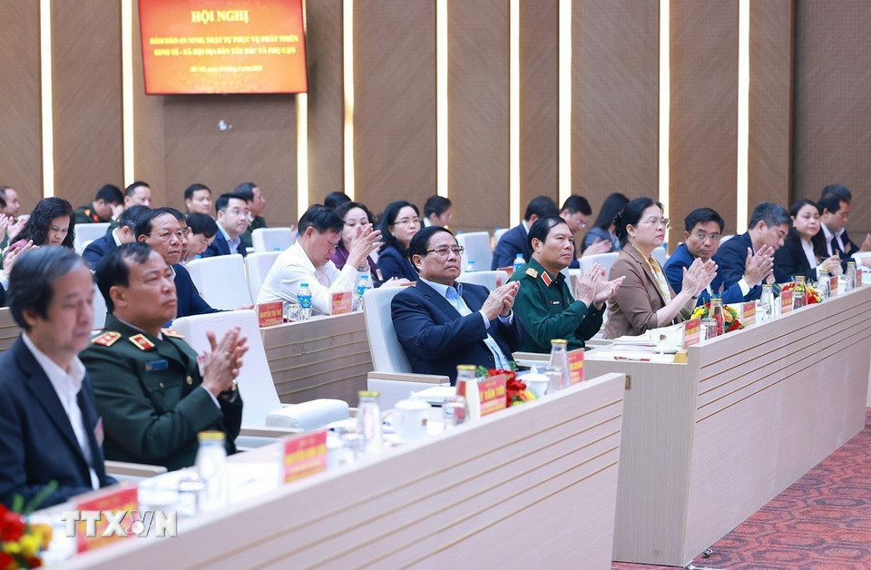 Thủ tướng Phạm Minh Chính dự hội nghị. (Ảnh: Dương Giang/TTXVN)