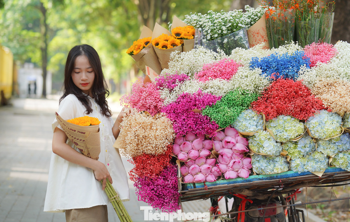 "Với mình, thu Hà Nội mà không chụp ảnh trên phố Phan Đình Phùng là điều rất thiếu. Bão đi qua, con đường đẹp trở lại khiến mình cũng cảm thấy Thủ đô đẹp hơn", bạn Thuỳ Chi chia sẻ.