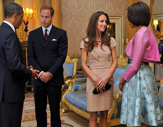 Kate và Wills gặp Tổng thống Obama và vợ của tổng thống, bà Michelle