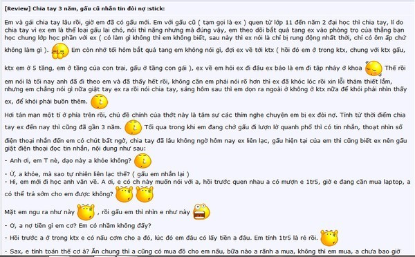 Câu chuyện bị người yêu cũ đòi tiền cơm khiến dân tình quan tâm