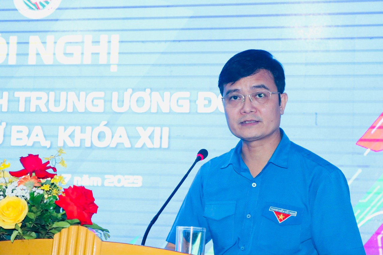 Anh Bùi Quang Huy, Ủy viên dự khuyết T.Ư Đảng, Bí thư thứ nhất T.Ư Đoàn khai mạc Hội nghị.