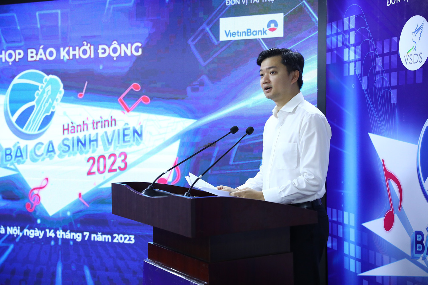 Anh Nguyễn Minh Triết, Bí thư T.Ư Đoàn, Chủ tịch T.Ư Hội SVVN phát biểu tại chương trình. Ảnh: Bảo Anh Anh Nguyễn Minh Triết, Bí thư T.Ư Đoàn, Chủ tịch T.Ư Hội SVVN phát biểu tại chương trình. Ảnh: Bảo Anh