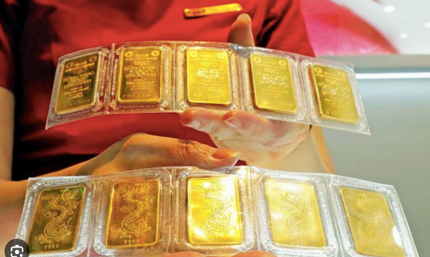 Giá vàng miếng SJC trụ vững trên đỉnh. (Ảnh minh họa: ST).