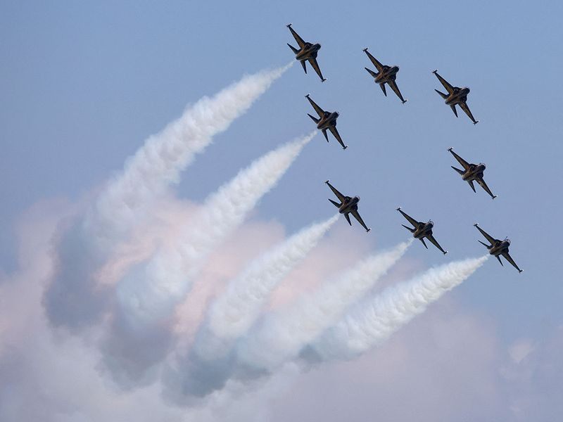 Những chiếc T-50B Đại bàng đen của Không quân Hàn Quốc.