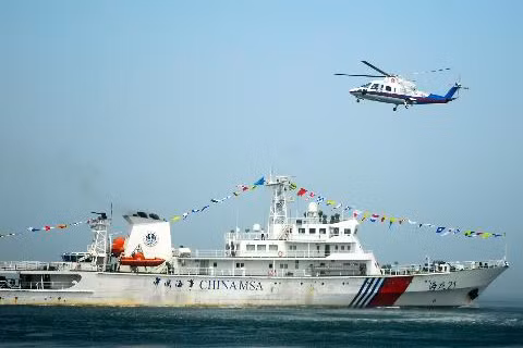 Tàu Hải Tuần 21 của Trung Quốc được điều ra Biển Đông cuối tháng trước. Ảnh: Xinhua