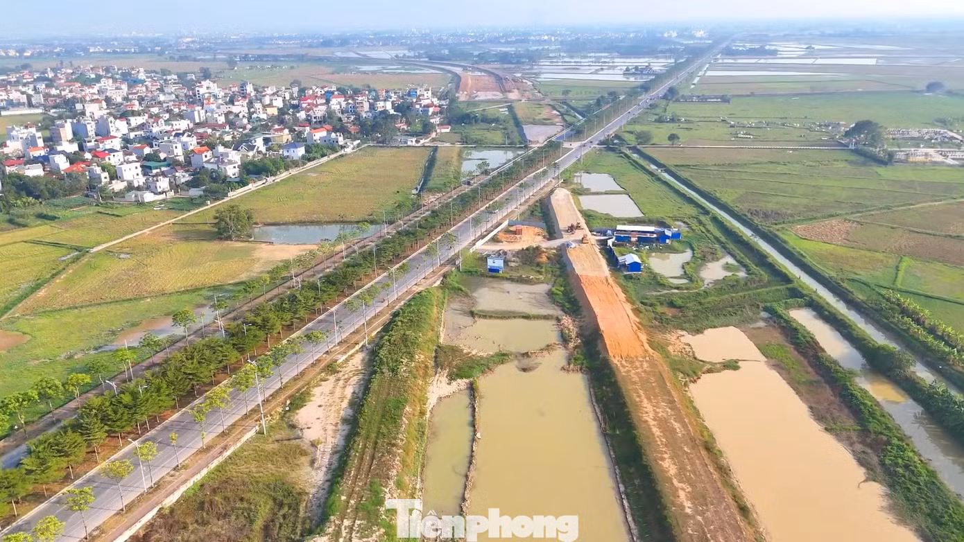 Theo ghi nhận, hiện dự án đang triển khai nhiều đoạn qua địa bàn huyện Thanh Oai.