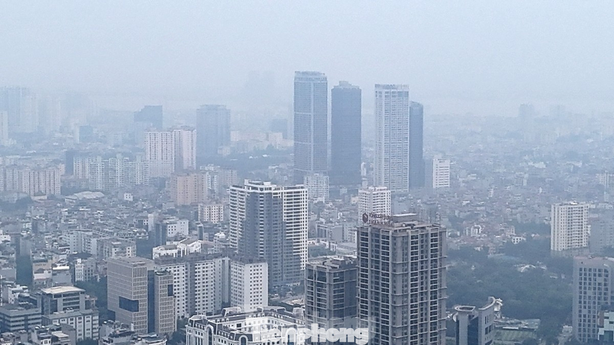 Một góc khu đô thị trên địa bàn quận Cầu Giấy và Nam Từ Liêm nhìn từ flycam.