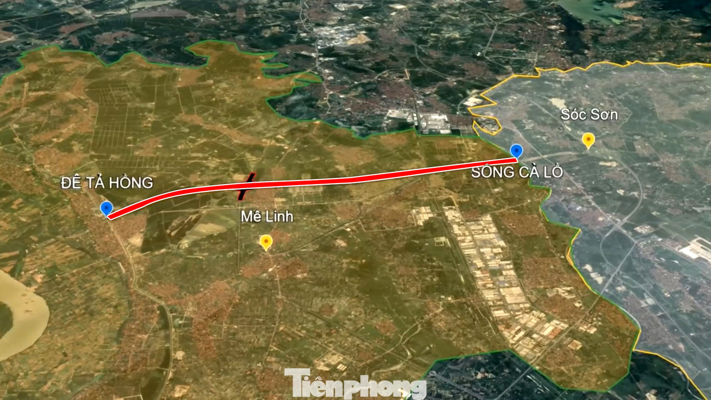 Đường Vành đai 4 Vùng Thủ đô, đoạn qua huyện Mê Linh có chiều dài khoảng 11,2km, chiếm tỉ lệ 19% đoạn tuyến của toàn thành phố Hà Nội, đi qua 5 xã: Văn Khê, Chu Phan, Đại Thịnh, Thanh Lâm, Kim Hoa.