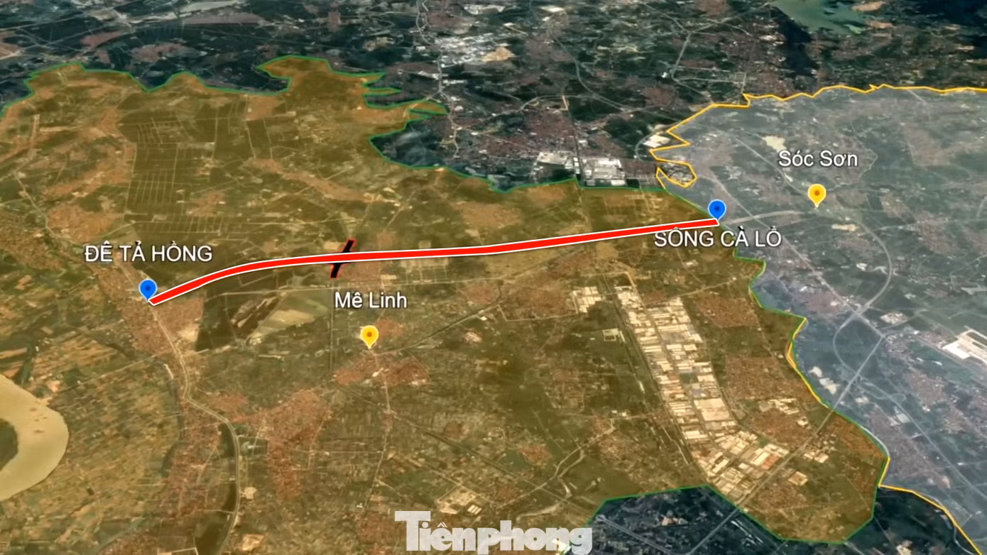 Đường Vành đai 4 Vùng Thủ đô, đoạn qua huyện Mê Linh có chiều dài khoảng 11,2km, chiếm tỉ lệ 19% đoạn tuyến của toàn thành phố Hà Nội, đi qua 5 xã: Văn Khê, Chu Phan, Đại Thịnh, Thanh Lâm, Kim Hoa.