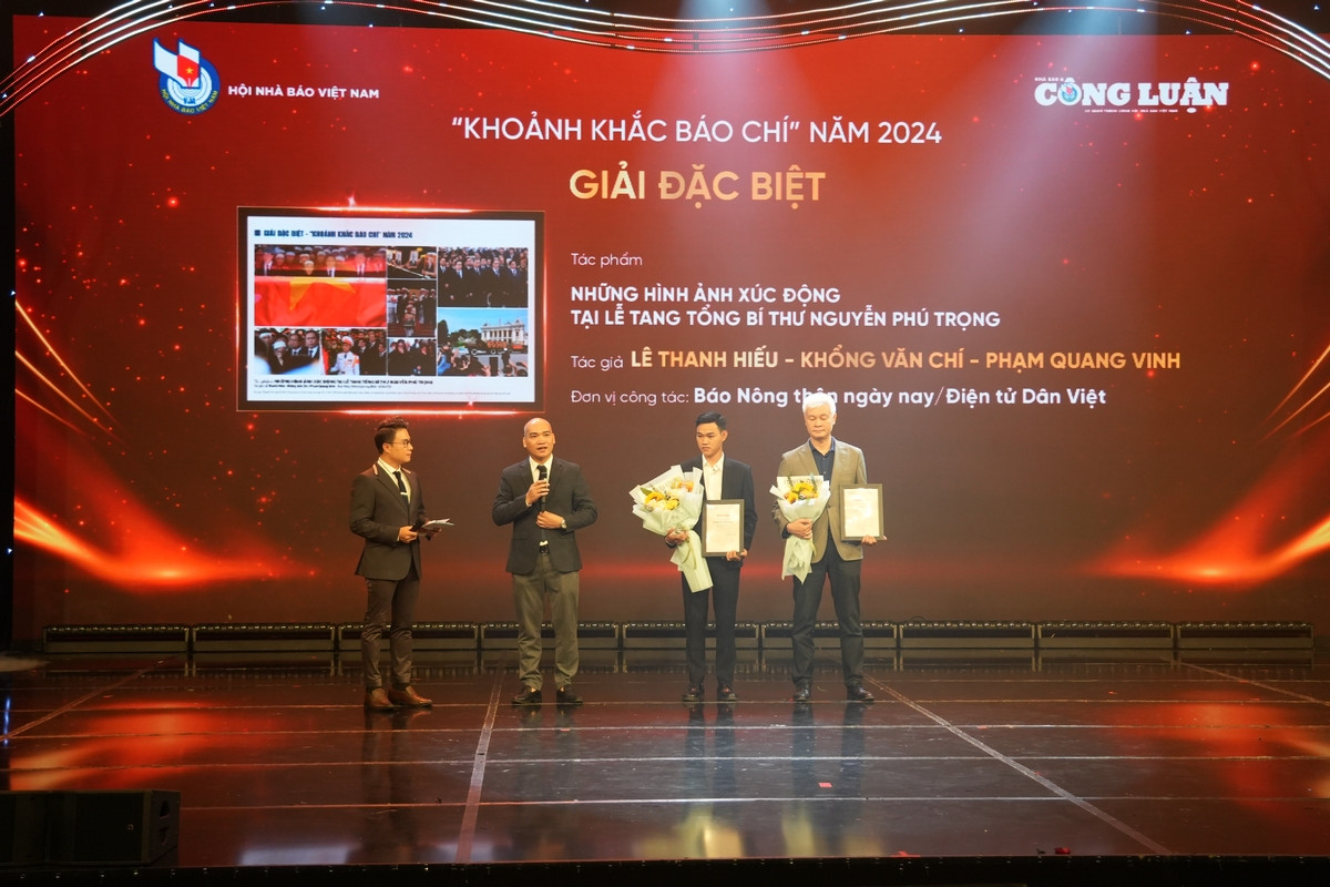 Giải thưởng đặc biệt tại lễ trao giải năm nay được trao cho tác phẩm Những hình ảnh xúc động tại Lễ tang Tổng Bí thư Nguyễn Phú Trọng.