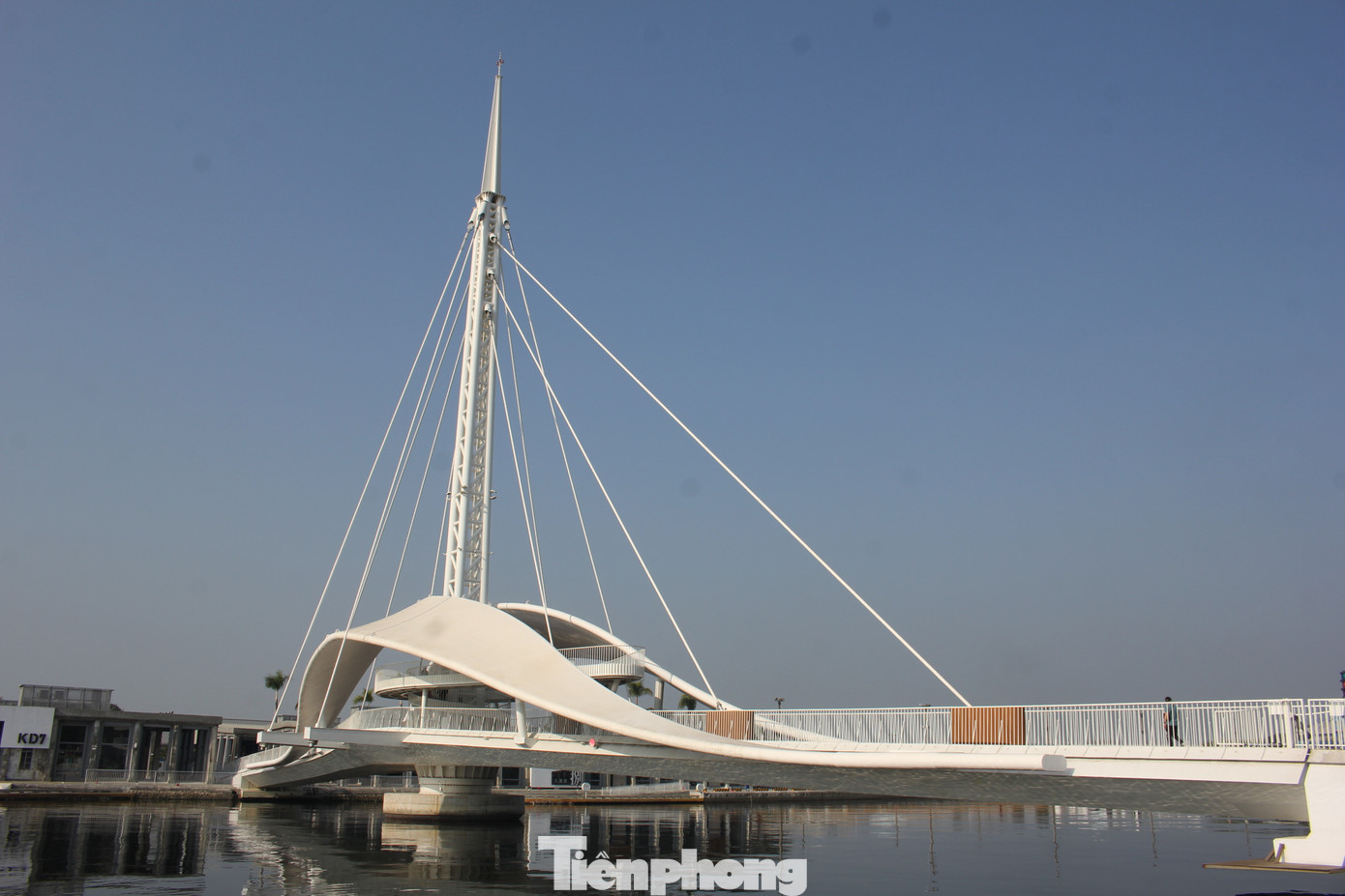 Cầu Đại Cảng có màu trắng, dài 110m, rộng từ 5-11m, có thể chứa được cùng lúc 550 người và xe đạp. Cầu Đại Cảng có màu trắng, dài 110m, rộng từ 5-11m, có thể chứa được cùng lúc 550 người và xe đạp.