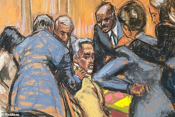 Hình ảnh phác thảo tại phiên tòa ngày 1/7. Ảnh: Reuters. Hình ảnh phác thảo tại phiên tòa ngày 1/7. Ảnh: Reuters.