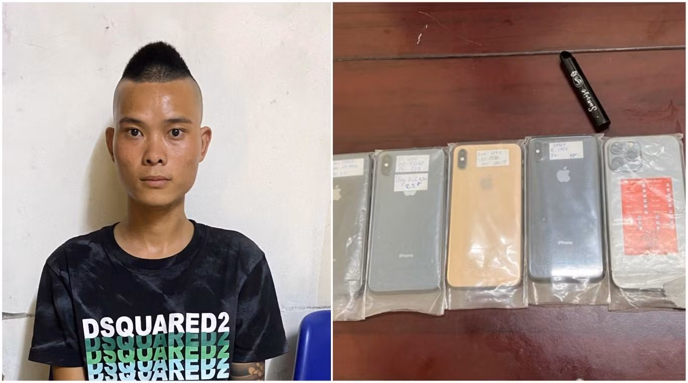 Đối tượng Cao Văn Điệp cùng tang vật