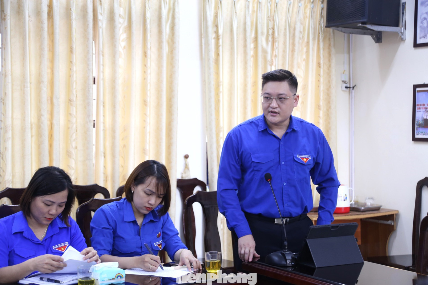 Anh Hồ Đức Việt, Bí thư Thành Đoàn Vinh phát biểu tại Hội nghị