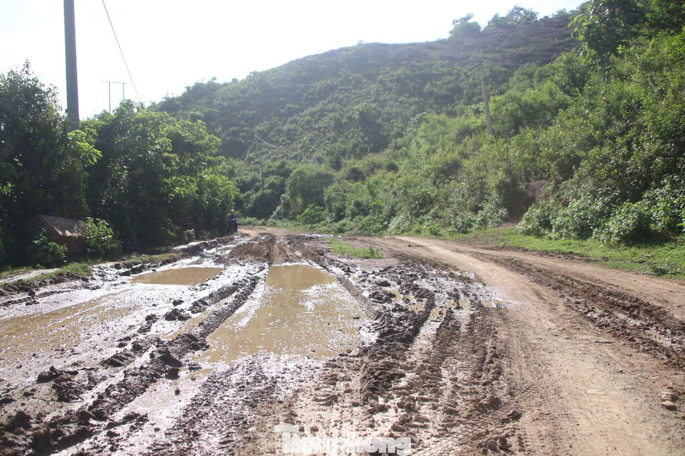 Nhiều đoạn đường sình lầy gây khó khăn khi di chuyển.