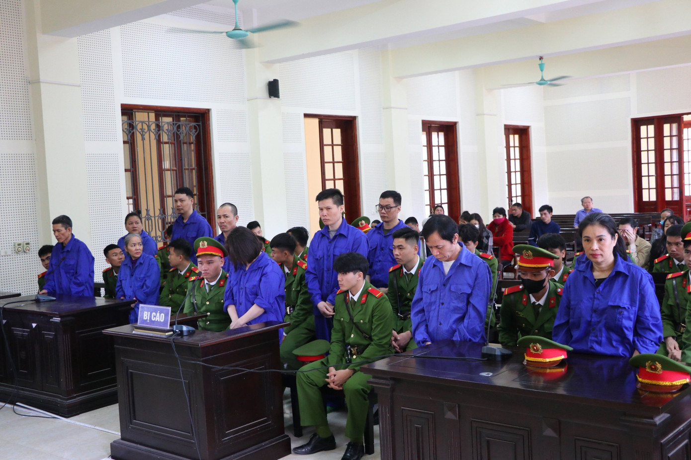 Các bị cáo tại tòa Các bị cáo tại tòa