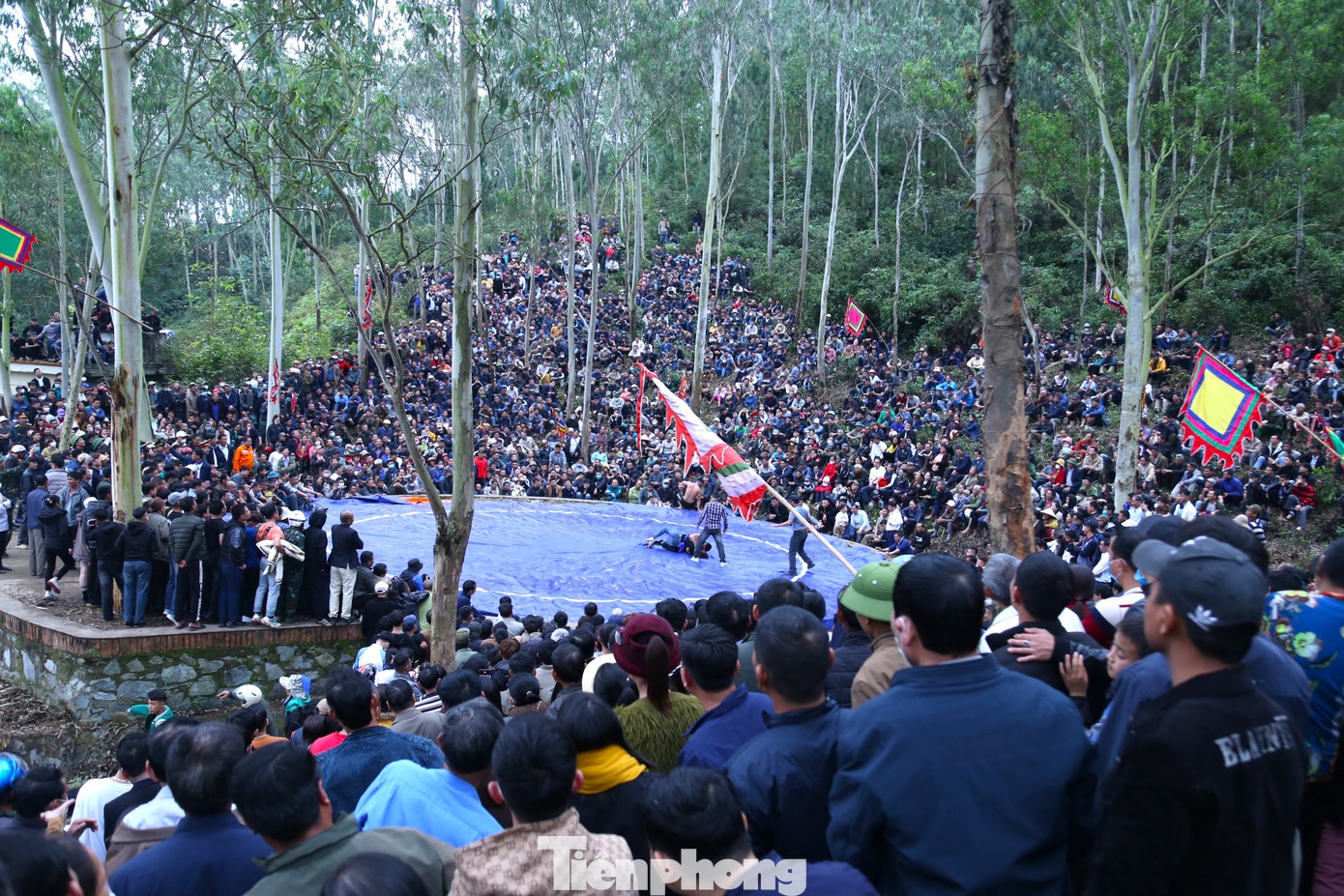 Lễ hội Vua Mai diễn ra từ ngày 2/2 đến 15/2 (tức 12 đến 15 tháng Giêng âm lịch) nhằm tưởng nhớ công đức Vua Mai (tên thật là Mai Thúc Loan) cùng các tướng lĩnh, quân binh. Theo các cụ cao niên, hội vật bắt nguồn từ việc tuyển quân của vua Mai Hắc Đế. Để tuyển được những binh sĩ cường tráng phục vụ đất nước, cứ mùa xuân hàng năm, nhà vua tổ chức hội vật, chọn ra những người đủ tiêu chuẩn, bổ sung cho quân đội năm đó.