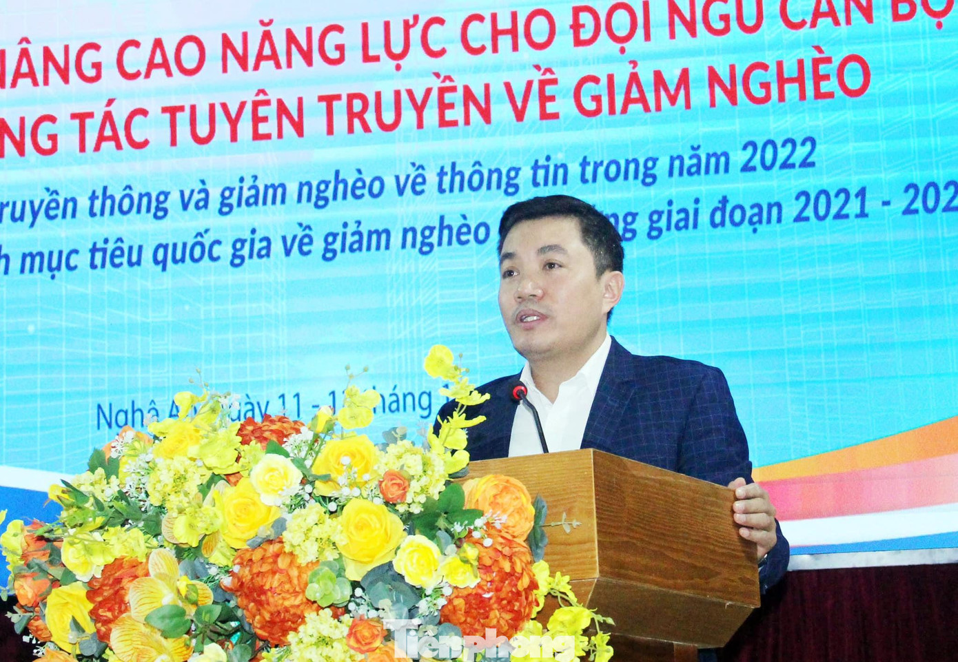 Anh Nguyễn Hữu Ngọc - Phó trưởng Ban Tuyên giáo T.Ư Đoàn phát biểu khai mạc hội nghị